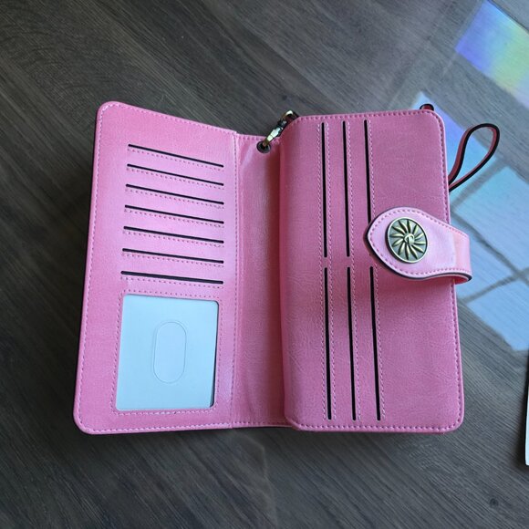 Ladies Pink Bi Fold Wallet NEW No Tags - Picture 3 of 5